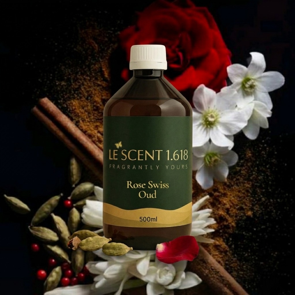 Rose Swiss Oud Essence Oil by Le Scent 1.618 – Floral & Woody Fragrance